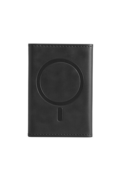 EHZ TEKNOLOJİ Magsafe Compatible Magnetic Leather Card Holder Wallet