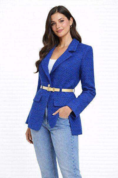 LE CARAMBOLE Γυναικείο μπουφάν με λεπτομέρεια ζώνης σαξ