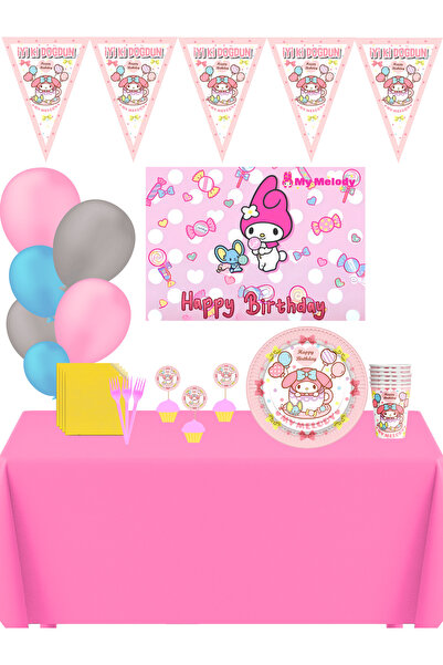 HAPPYLOOPPARTY Set banera My Melody za dekoraciju rođendanske proslave za 24 ...