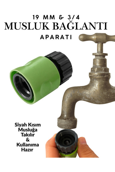 KAYRA LEATHER CRAFT 19 mm (3/4") Dişi Çeşme Musluk Bağlantı Adaptörü - Sök Ta...