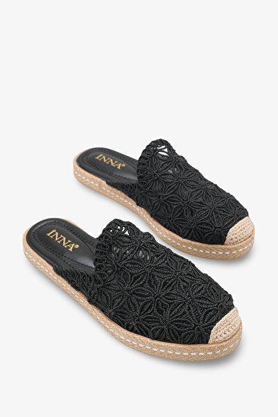 İNNABUTİKK Livela Women's Espadrille Slippers - Black