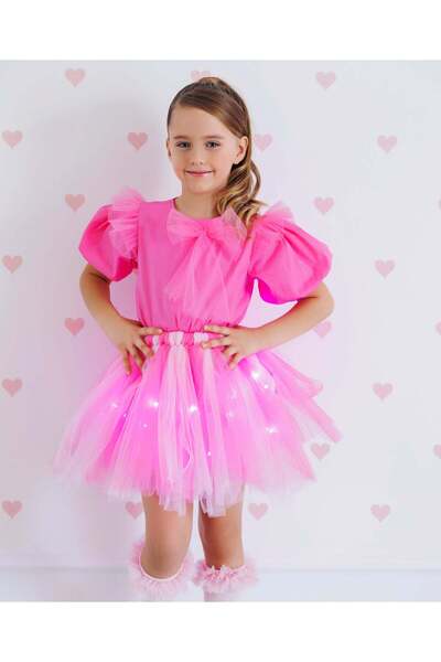 fustite cu luminite Σετ με Φώτα, Ροζ Μαλλί της Γριάς, 2 Τεμάχια - 10-12 ετών ...