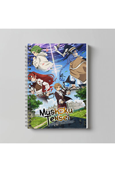 nihonwosekai Caiet anime Mushoku Tensei, format A4, 60 de coli, fără linii, c...
