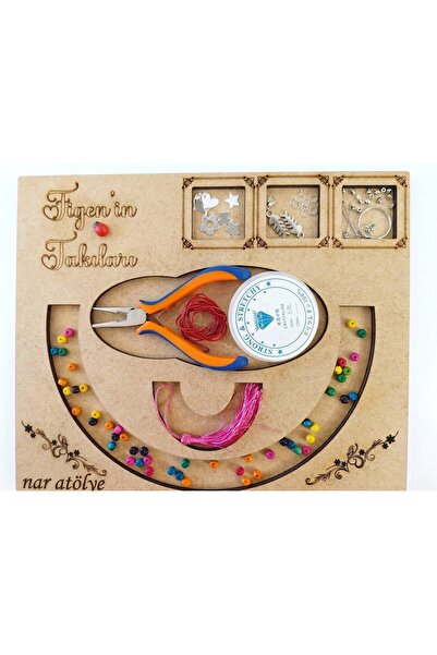 85 Parça Kişiye Özel Ahşap Takı Tasarım Tablası