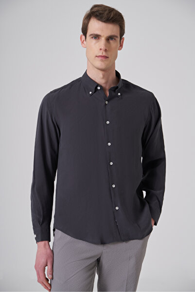Morven Men's Smoked Dynamic Fit Button-Down Collar Shirt Modal