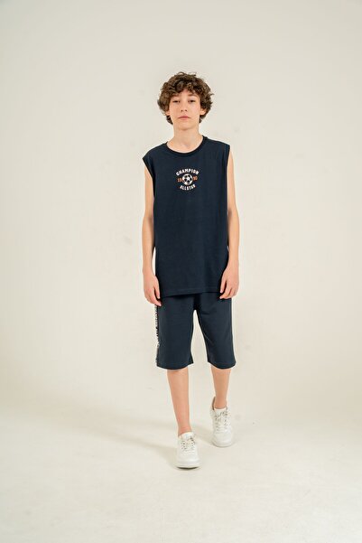 Mışıl Kids Champion Allstar 1990 Σορτς για αγόρια με στάμπα στο επάνω μέρος κ...