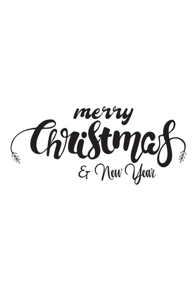 MAXPIX - Merry Christmas & New Year Wall Vinyl Decal Sticker