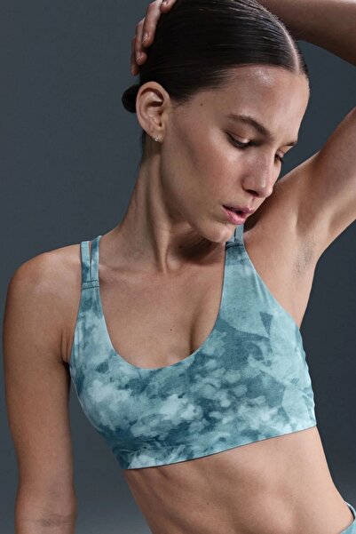 Nike Sutien de damă Zenvy, căptușit, cu susținere ușoară, imprimat, sutien sp...
