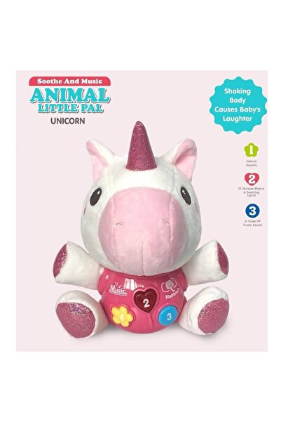 Salamandra Kids Unicorn de pluș interactiv bebeluși cu melodii și activități, 6+ luni