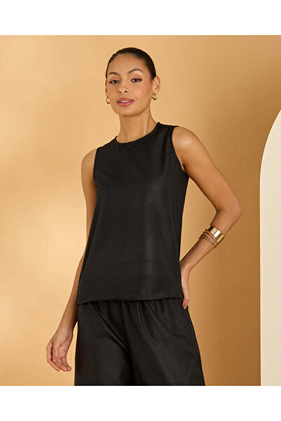 REDTAG Women Black Sleeveless Casual Blouse