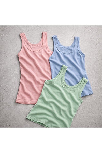 Demirsa Boutique Modal Athlete Σετ 3 τεμαχίων με φαρδιά τιράντες, μαλακό, εύκ...