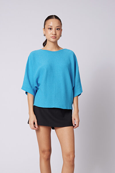 Nisan Tricot Sweater with Lace Detail