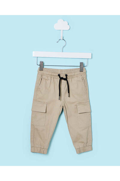 REDTAG Infant Boys Beige Cargo Trousers