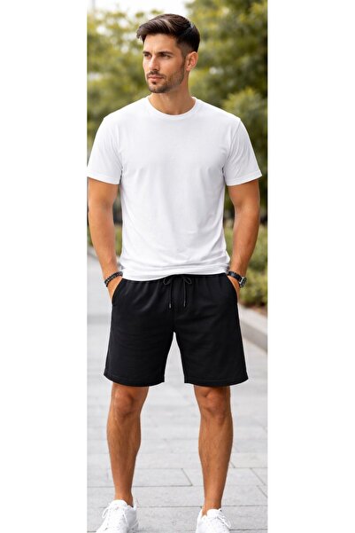 HerTarzınTrendi Unisex Σετ Συνδυασμού Μπλουζάκι και Σορτς Στενής Γραμμής |   ...