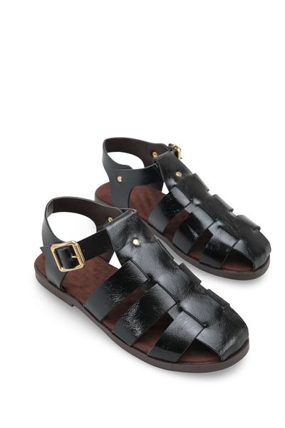 Riccon Γυναικεία Σανδάλια Stella Vera 001211 Μαύρα Ρουστίκ