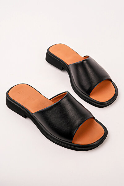 Madam Tarz Jbr-T100 Flat Sole Genuine Leather Slippers