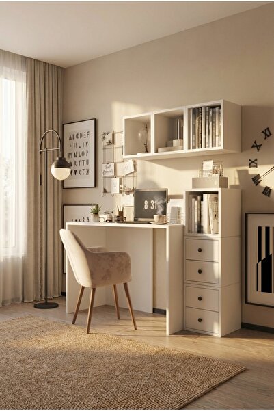 nettrends.net the new trend of shopping İskandinav Tarz Çalışma Masası ve Raf...