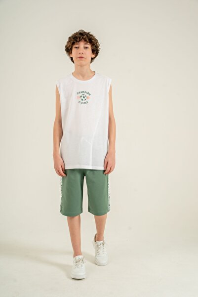 Mışıl Kids Champion Allstar 1990 Σορτς για αγόρια με στάμπα στο επάνω μέρος κ...