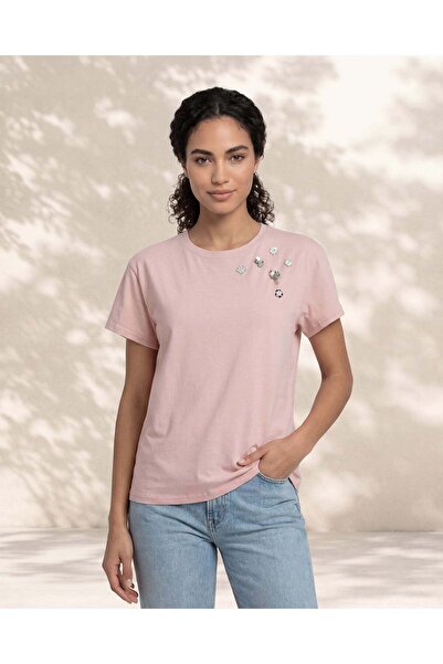 REDTAG Women Pink Embellished Top