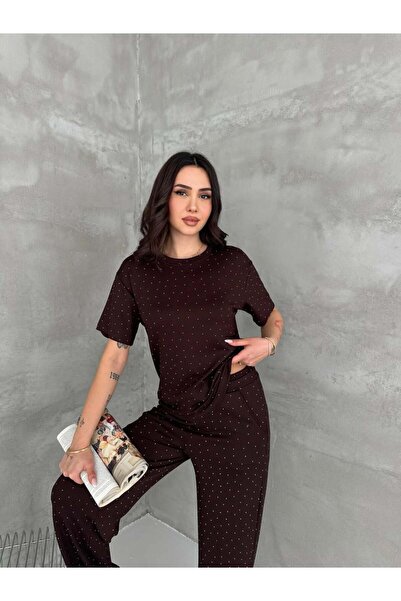 asur boutique Asur Butik Γυναικείο Σετ με Περιλαίμιση Ποδηλάτου και Περιτυλιγ...