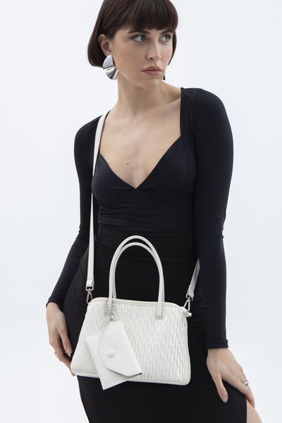 LuviShoes Byn2252 White Women's Shoulder Bag