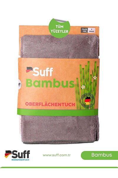 Suff BAMBUS Premium Mikrofiber Bez 70x50 cm – Tüm Yüzeyler İçin Toz & Leke Çö...