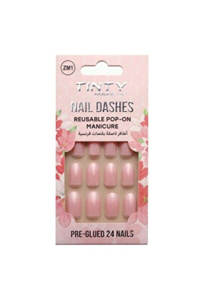 Tinty Tinette French Cut Adhesive False Nails 24 Pieces |   Model Zm