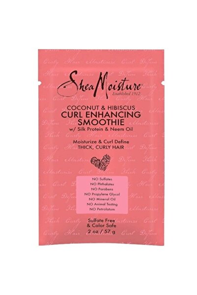 Shea Moisture كريم سموثي لتعزيز وتجعيد الشعر بجوز الهند والكركديه من