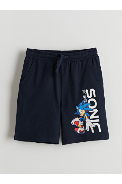 LC Waikiki Pantaloni scurți pentru băieți cu talie elastică și imprimeu Sonic