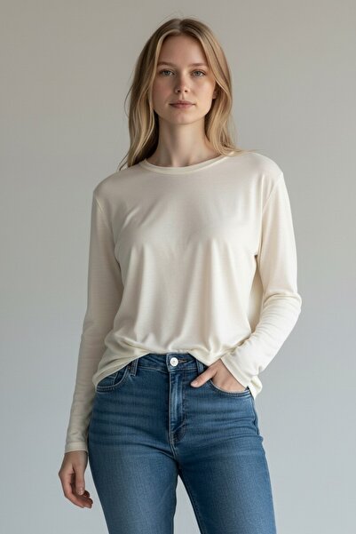 Geco Γυναικείο Basic Μακρυμάνικο Άνετο Κομμένο Ίσιο Κορμάκι - Badi