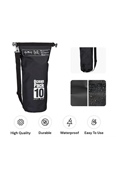 Ocean Pack 10 L Black Waterproof Floating Bag