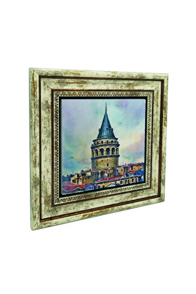 Sadrazam Εκτύπωση σε πέτρα με σχέδιο Πύργου Γαλατά 25X25KRT-20