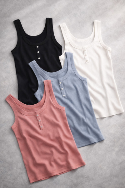 Demirsa Boutique Γυναικείο Σετ Αθλητικών Φανελών Καμιζόλας 4 τεμαχίων με φαρδ...