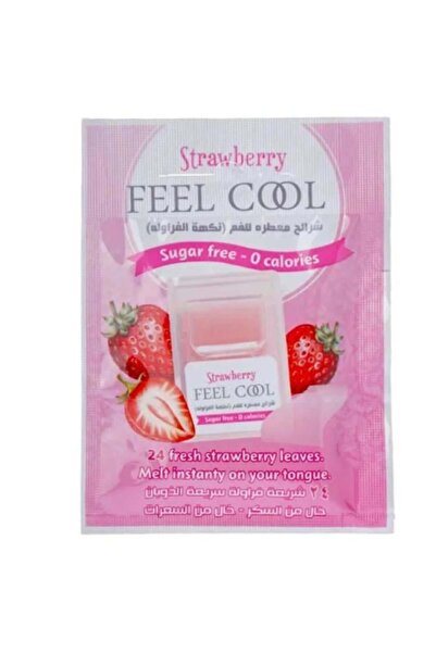 FEEL COOL شرائح معطره للفم بنكهة الفراولة من فيل كول - 24 شريحة