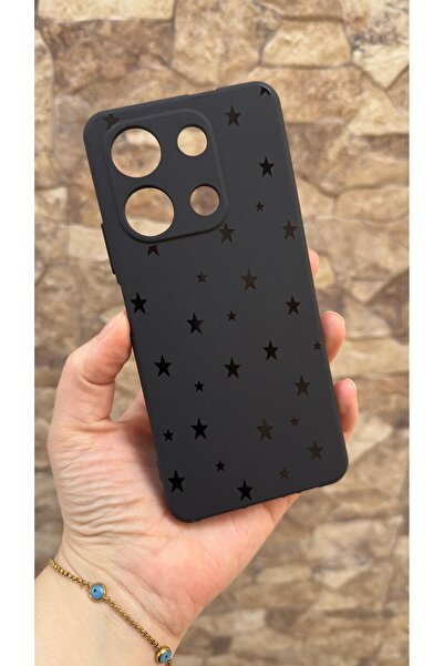 Vip Case Redmi 15C Uyumlu Mini Siyah Yıldız Desenli Silikon Darbe Emici Klasi...