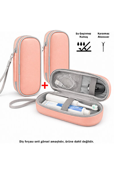 Microcase Şarjlı Diş Fırçaları için Askılıklı Seyahat Saklama Çantası Koruma ...
