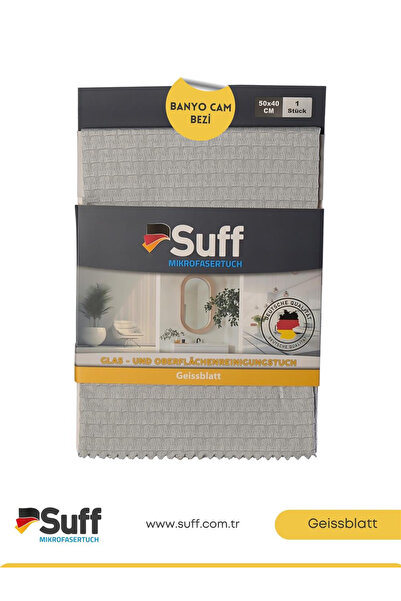 Suff GEİSSBLATT Banyo & Cam Mikrofiber Bezi 50x40 cm | Süper Emici Bez – Çizi...
