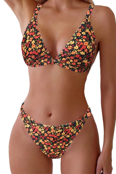 EFAYN.RO Swimsuit, 2-piece set, triangle cup bra, classic panties, size M, mu...