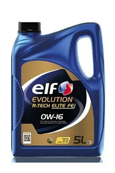 ELF 0W16 MOTOR YAĞI EVO R-TECH ELITE FE 3B 5Lt. ORJİNAL ÜRÜN GARANTİSİ