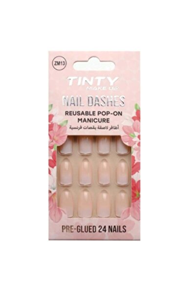 Tinty Tinette French Cut Adhesive False Nails 24 Pieces |   Model Zm