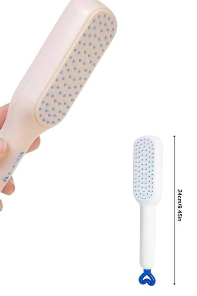 gelalbe Self-Cleaning Automatic Detangling Hair Comb with Massage Brush - Alk...