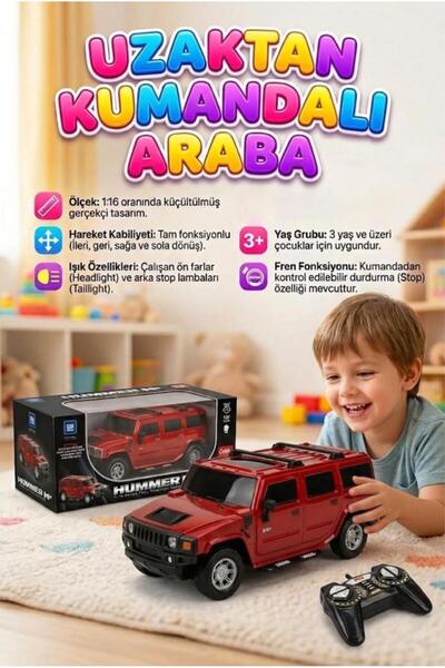 Tıfıl Toys Uzaktan Kumandalı 7 Fonksiyonlu Işıklı Tepe Lambalı 1:16 Ölçek Hum...