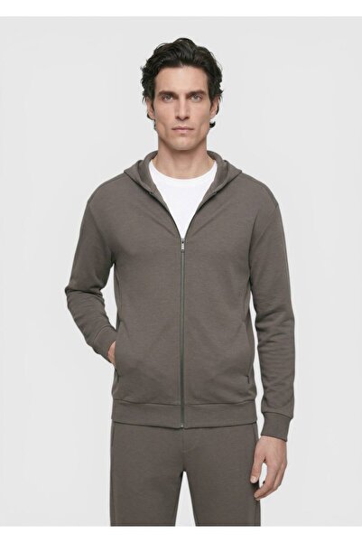 Ramsey Plum Hooded Plain Sweatshirt
