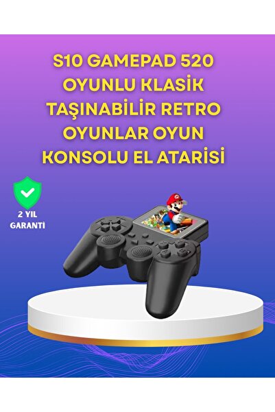 BABUBA 2.4 İnç Ekranlı 500 Oyunlu Taşınabilir Retro Oyun Konsolu Şarjlı El Tipi Mini - BBBBBB3963-4