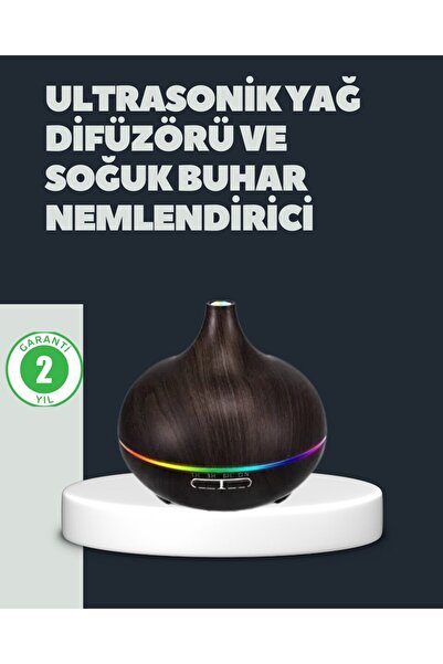 Genel Markalar 550ML Ultrasonik Hava Nemlendirici ve Aromaterapi Difüzörü