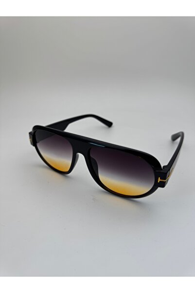 Polo Hill TF1102 Blake-02 Modeli Siyah Sarı Degrade Camlı Unisex Siyah Oval G...