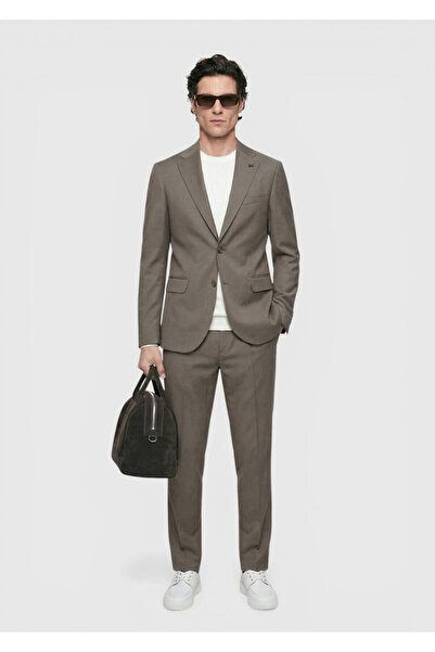 Ramsey Mink Plain Zeroweight Slim Fit Wool Blend Suit