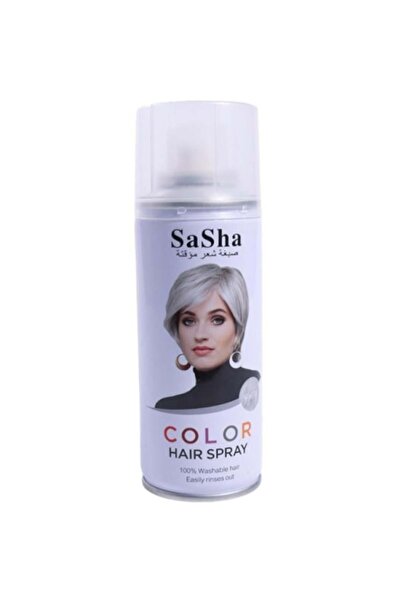 SASHA بخاخ صبغة الشعر المؤقتة لون ابيض من ساشا - 130 مل