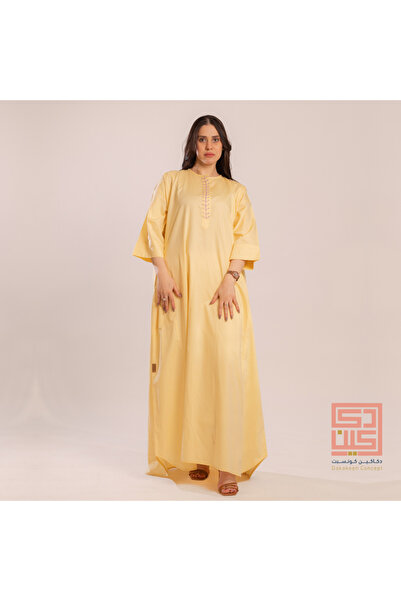 Dakakeen Concept Mashael Al Turath Yellow Thobe – Traditional Heritage Design...