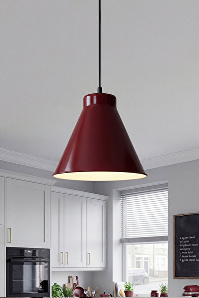 Marrien -Liva-Bohem-Bordo-Metal-Sarkıt-(20-cm)--Yemek-Masası-Üstü-Avize--Mutf...